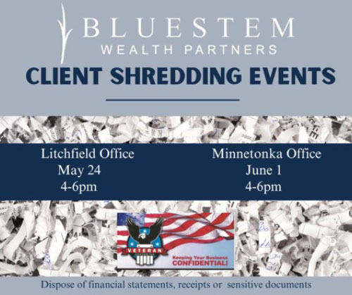 You are invited to attend our annual Shredding Events!